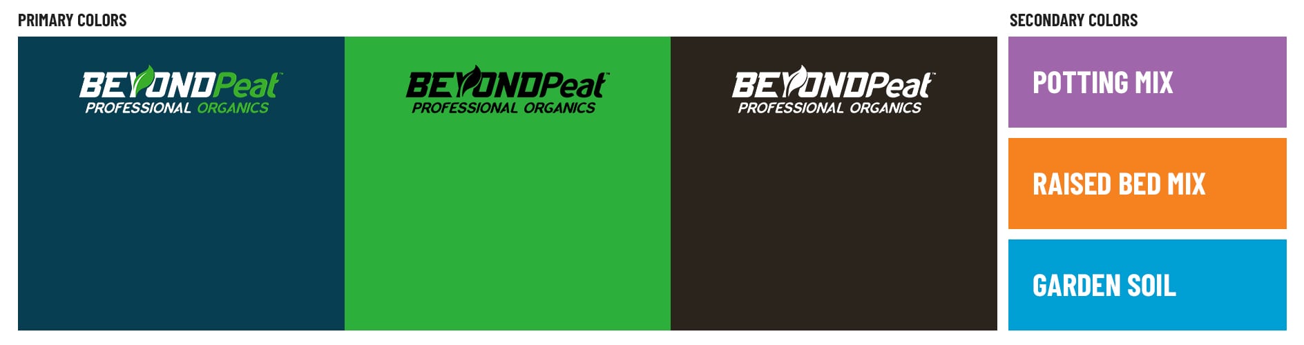 Beyond Peat Brand Colors