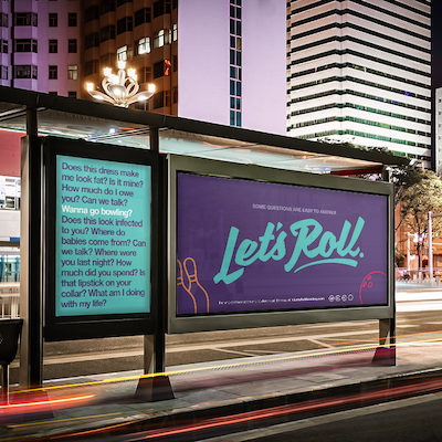 Let's Roll Bus Stop Mockup