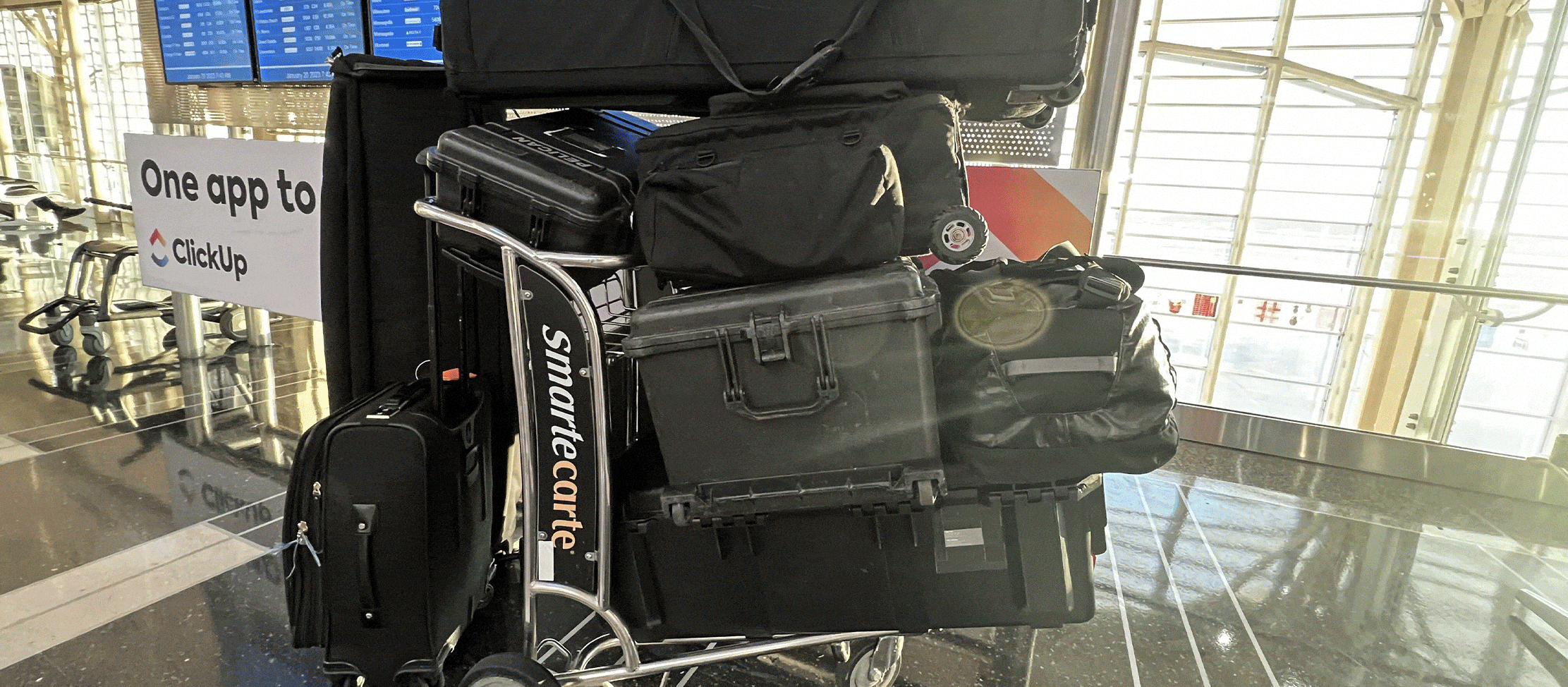 Video Crews Travel With A Lot Of Equipment