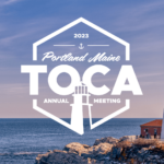 TOCA logo on a lighthouse scene in Maine